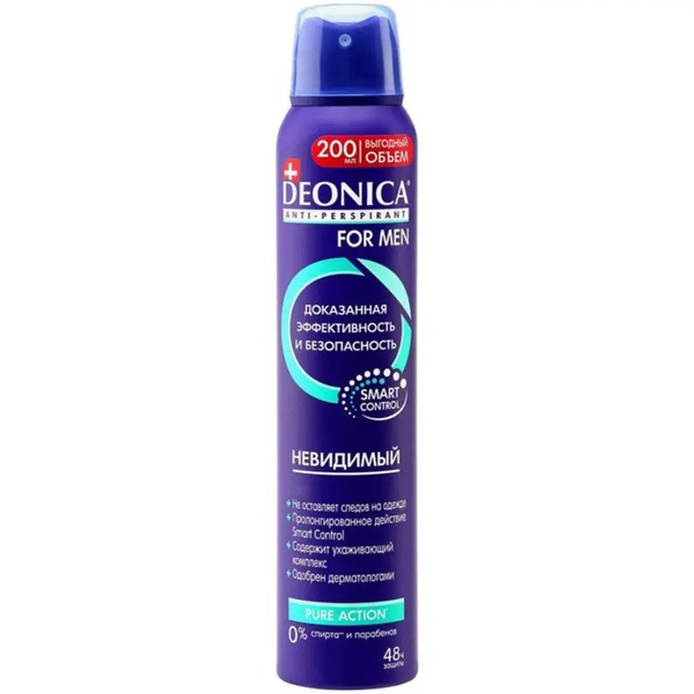 DEONICA FOR MEN Антиперспирант Невидимый 200мл