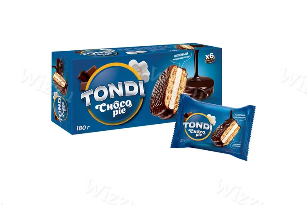 Печенье Яшкино Чоко пай Тонди 180г, шт