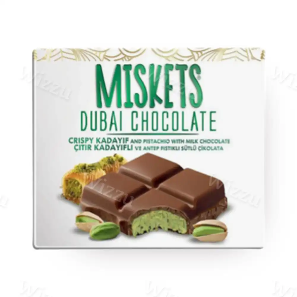 Шоколад "Miskets" Dubai Chocolate с фисташковой пастой 100г