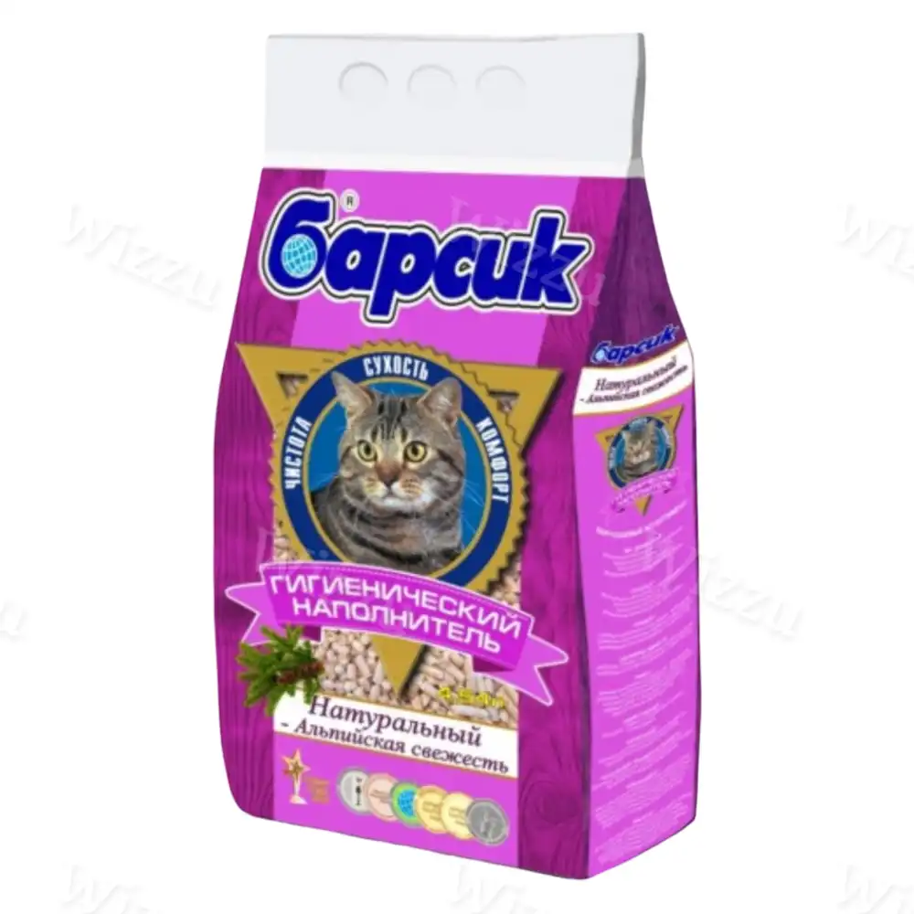 Наполнитель барсик натуральная альпийская свежесть 4,54л