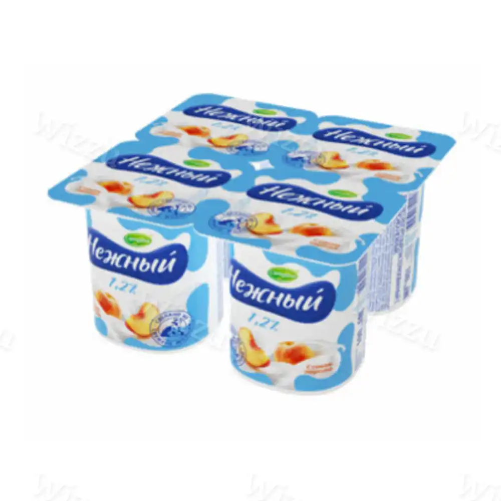 Йогуртный продукт Нежный 1,2% 100г с соком персика, шт