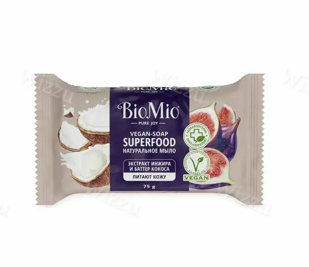 Мыло БиоМио натуральное Инжир и баттером Кокоса 75гр