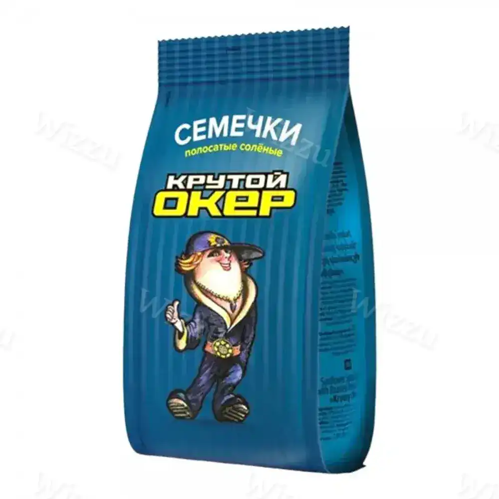 Семечки Крутой Окер полосатые жареные с солью 240гр