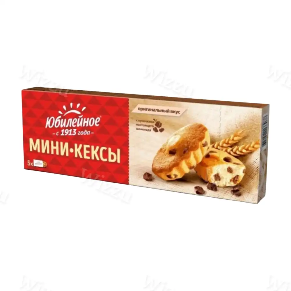 Мини кексы Юбилейное с молочным шоколадом 140гр