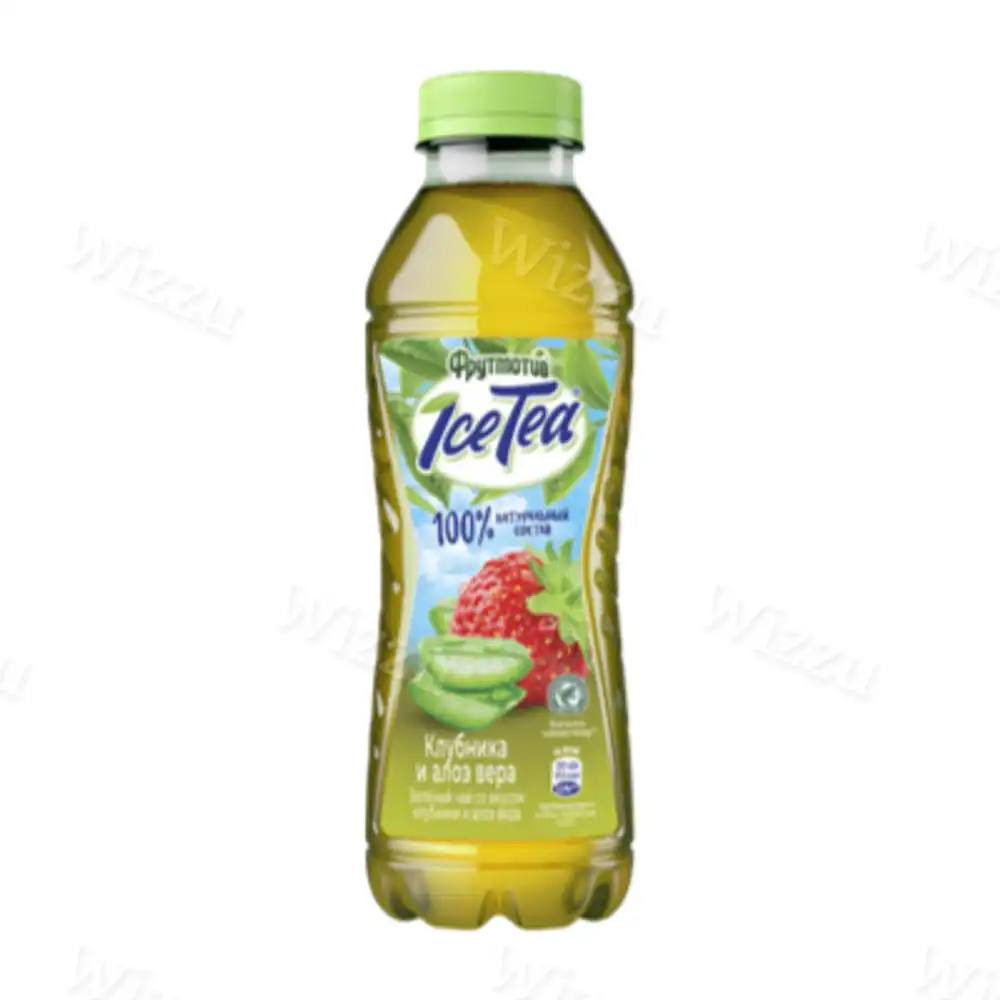 Зеленый чай ICE TEA со вкусом Клубники и алоэ Вера 1л
