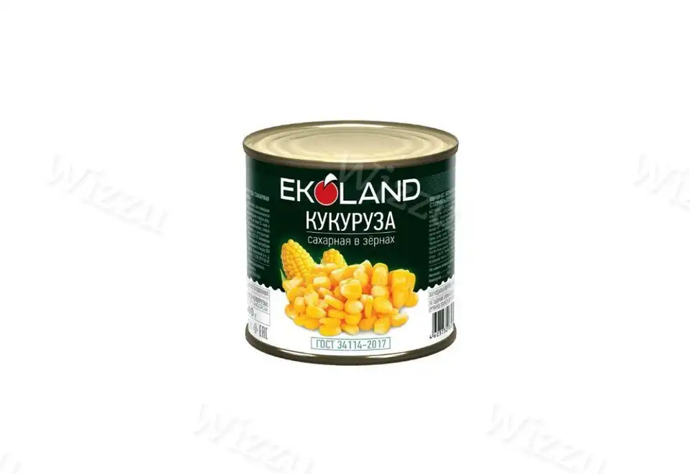 Кукуруза сладкая "Ekoland" жб 425гр